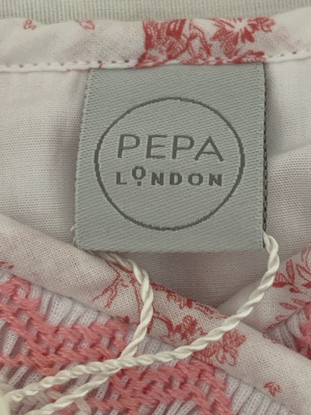 NWT Pepa London Audrey Smocked Toile Romper Pink 18M - Picture 2 of 12